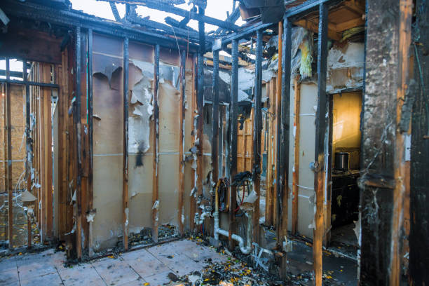 Professional Fire Damage Cleanup technician working in Prospect Park, NJ